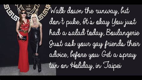 lady gaga donatella lyrics video